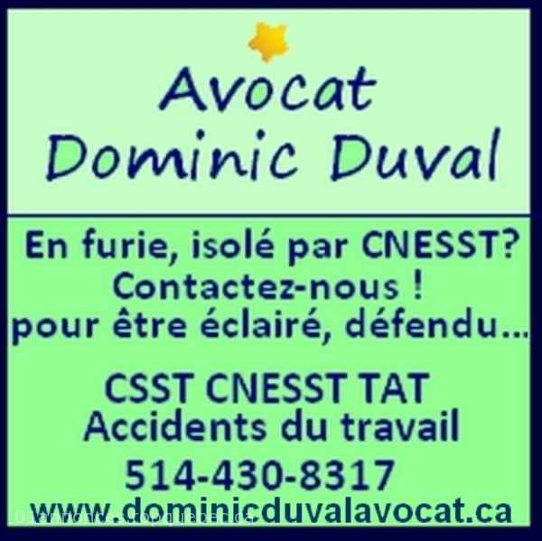 En furie & isolé? Dominic Duval Avocat CNESST