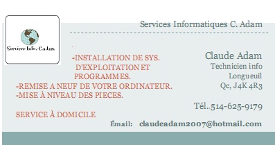 Services Informatique, Installation